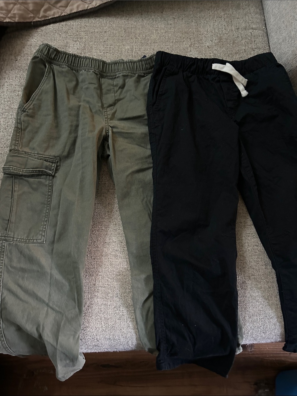 Boys Casual Pants - Olive and Black